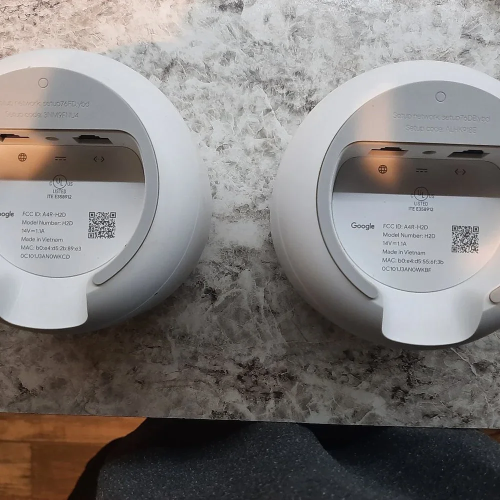 Google Nest Mesh Wifi Router and 1 Point with Google Assistant - 2 Pack - Snow